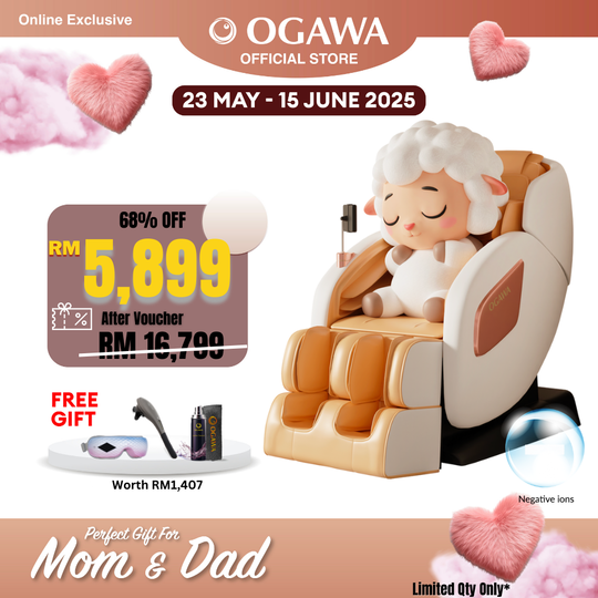 [Apply Code: 2GT20] Ogawa Retreax Ionic Contemporary Massage Chair Free Smart Eye + Buzzy + 3in1 Leather Kit [Free Shipping WM]*